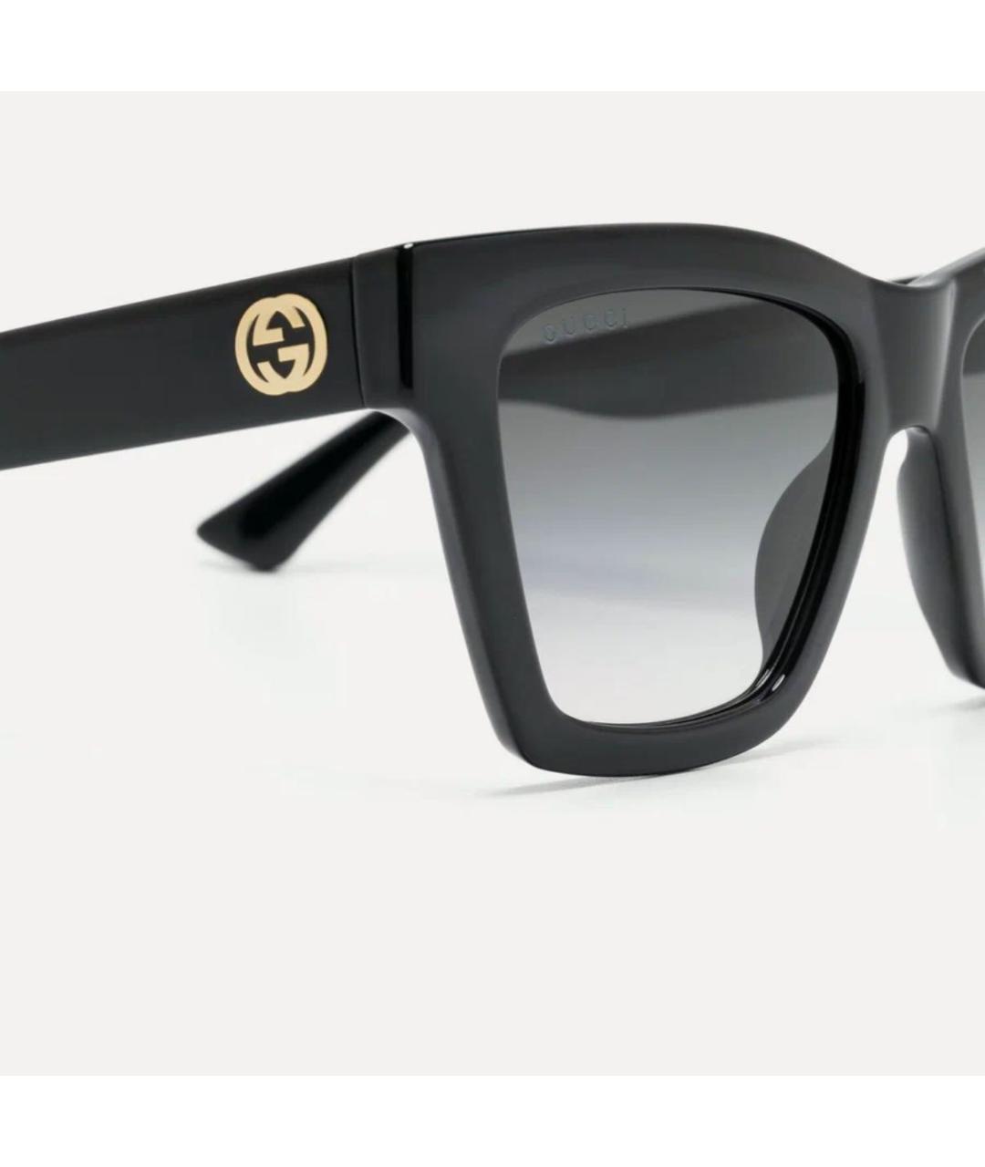 GUCCI Черные пластиковые солнцезащитные очки, фото 3
