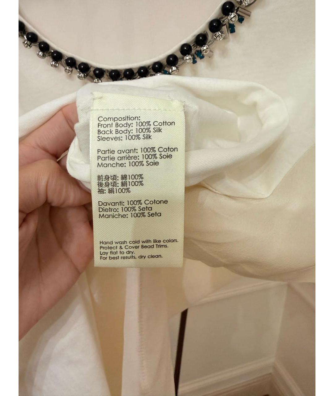 3.1 PHILLIP LIM Белая шелковая футболка, фото 5