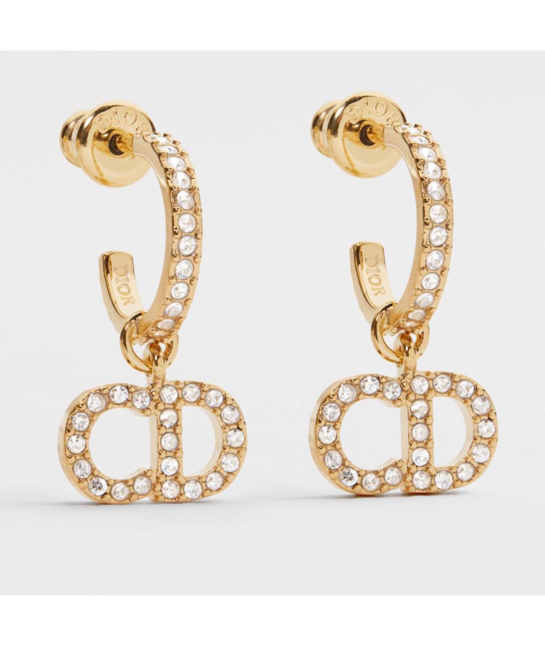 CHRISTIAN DIOR Золотые металлические серьги, фото 4
