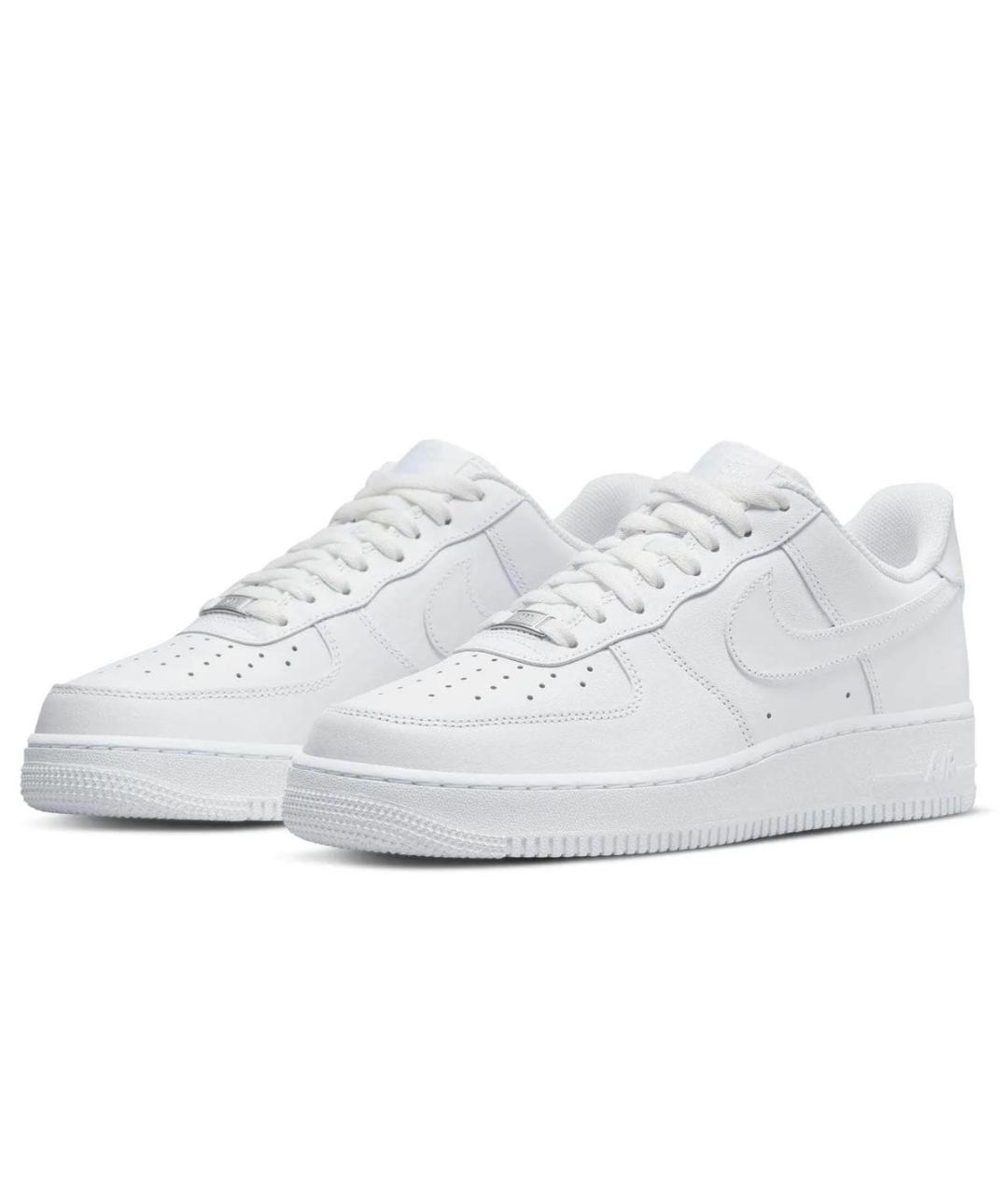 NIKE Белые кожаные низкие кроссовки / кеды, фото 7
