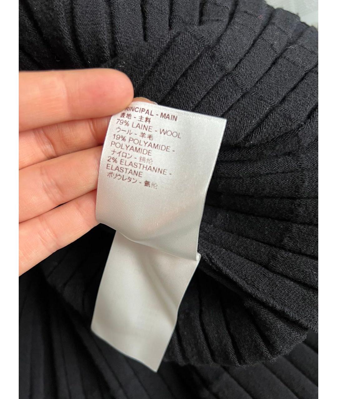 LOUIS VUITTON Черная юбка миди, фото 7