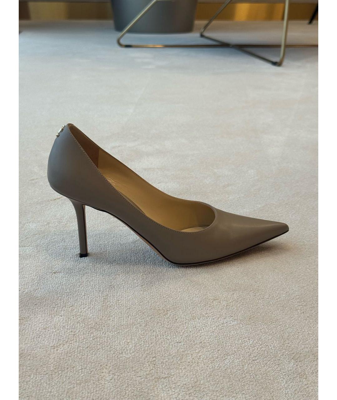JIMMY CHOO Серые кожаные туфли, фото 7