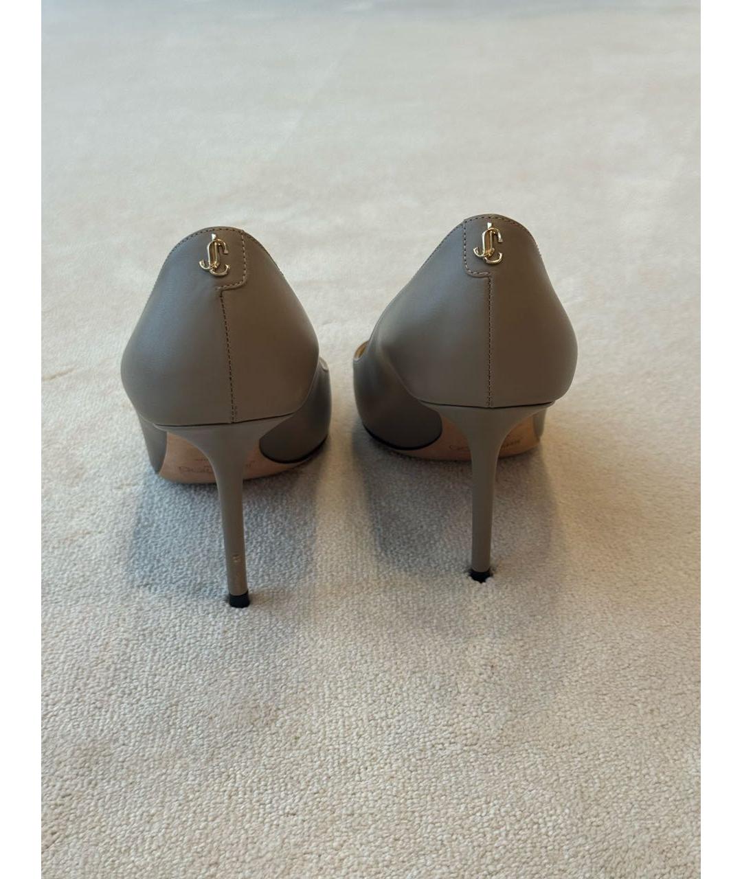 JIMMY CHOO Серые кожаные туфли, фото 4