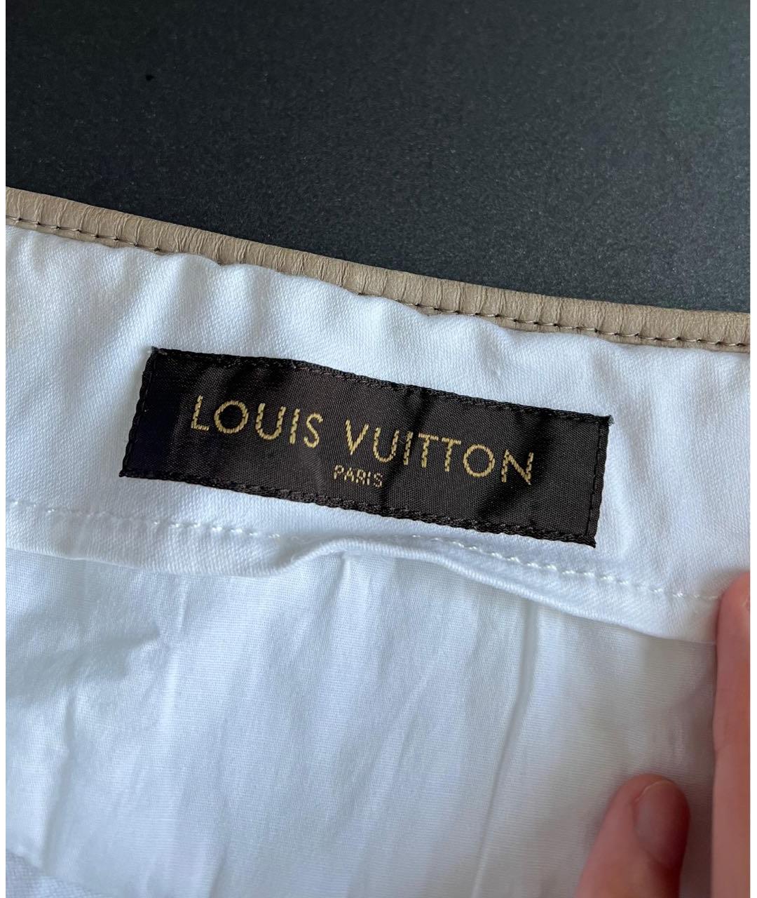 LOUIS VUITTON Белые брюки узкие, фото 6