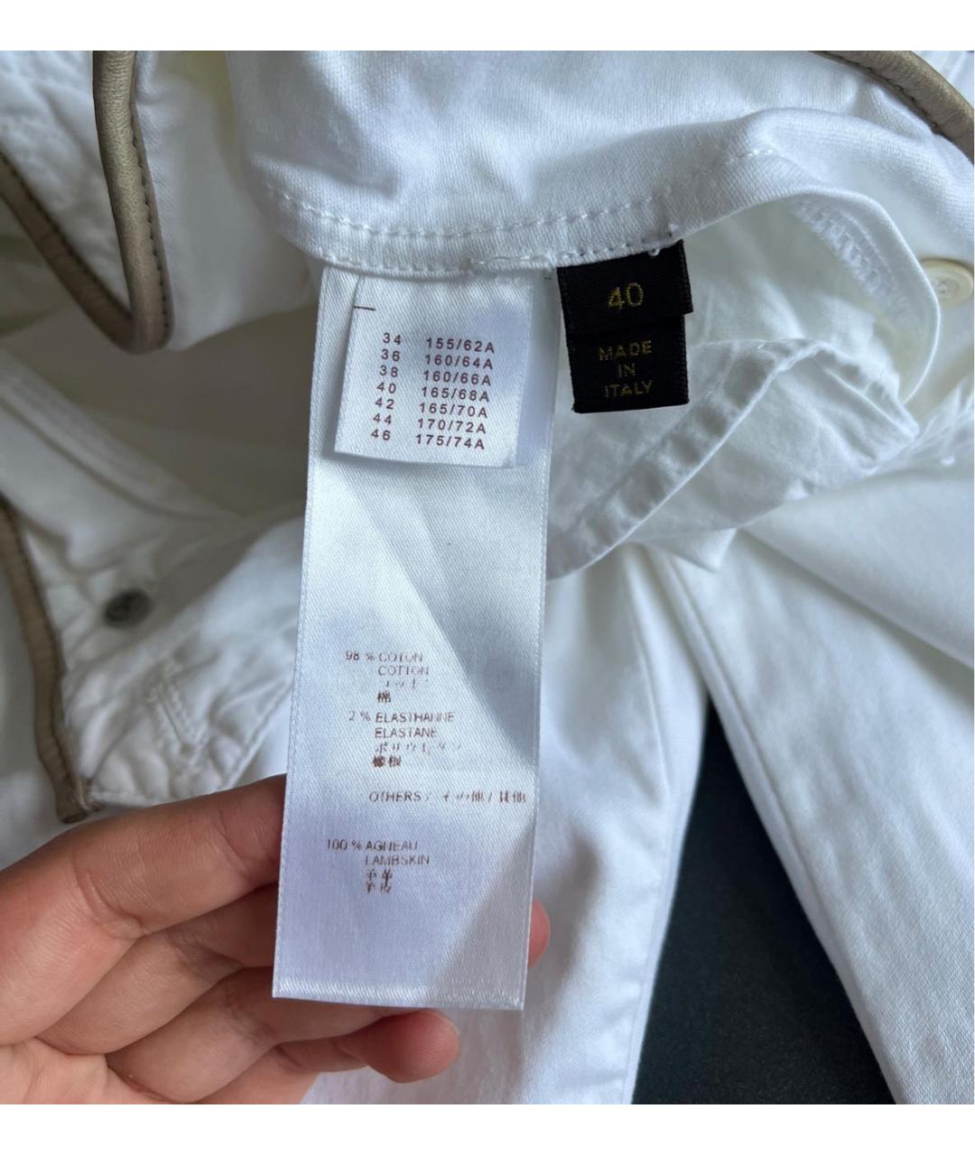 LOUIS VUITTON Белые брюки узкие, фото 7
