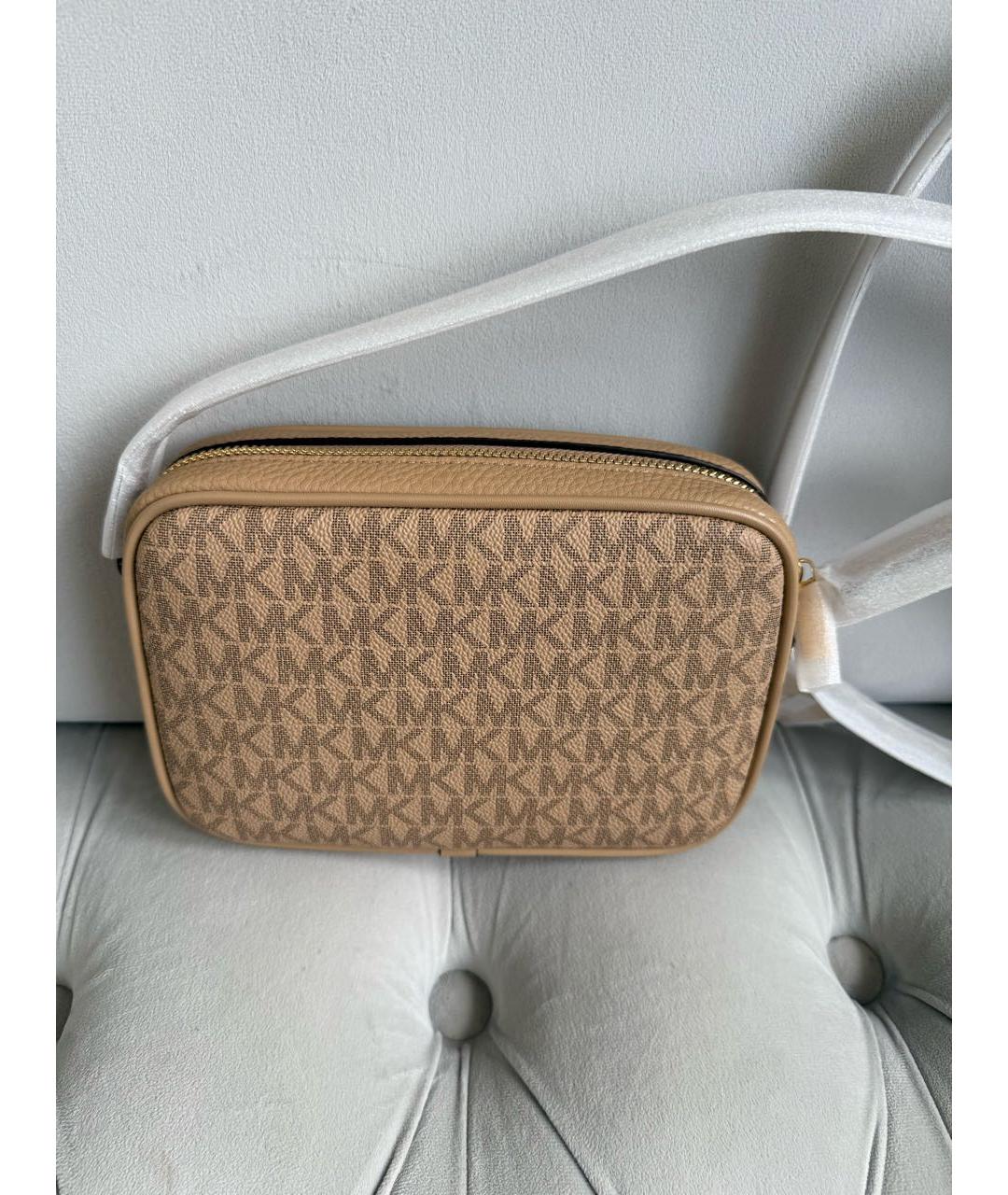 MICHAEL KORS Бежевая канва сумка через плечо, фото 3