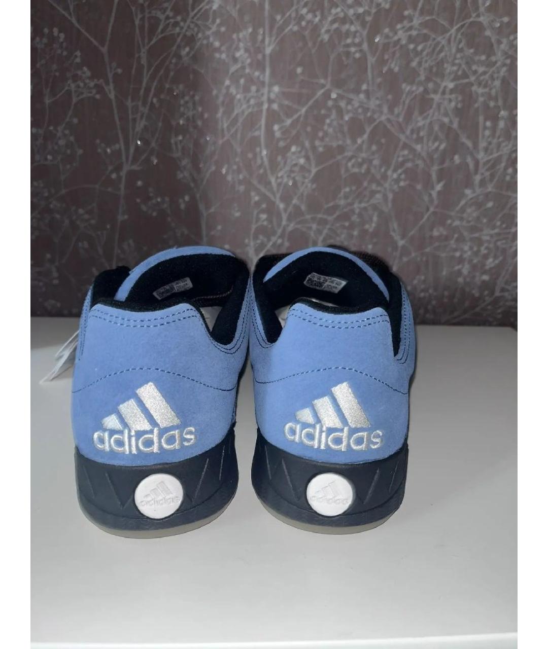 ADIDAS Голубые замшевые низкие кроссовки / кеды, фото 4