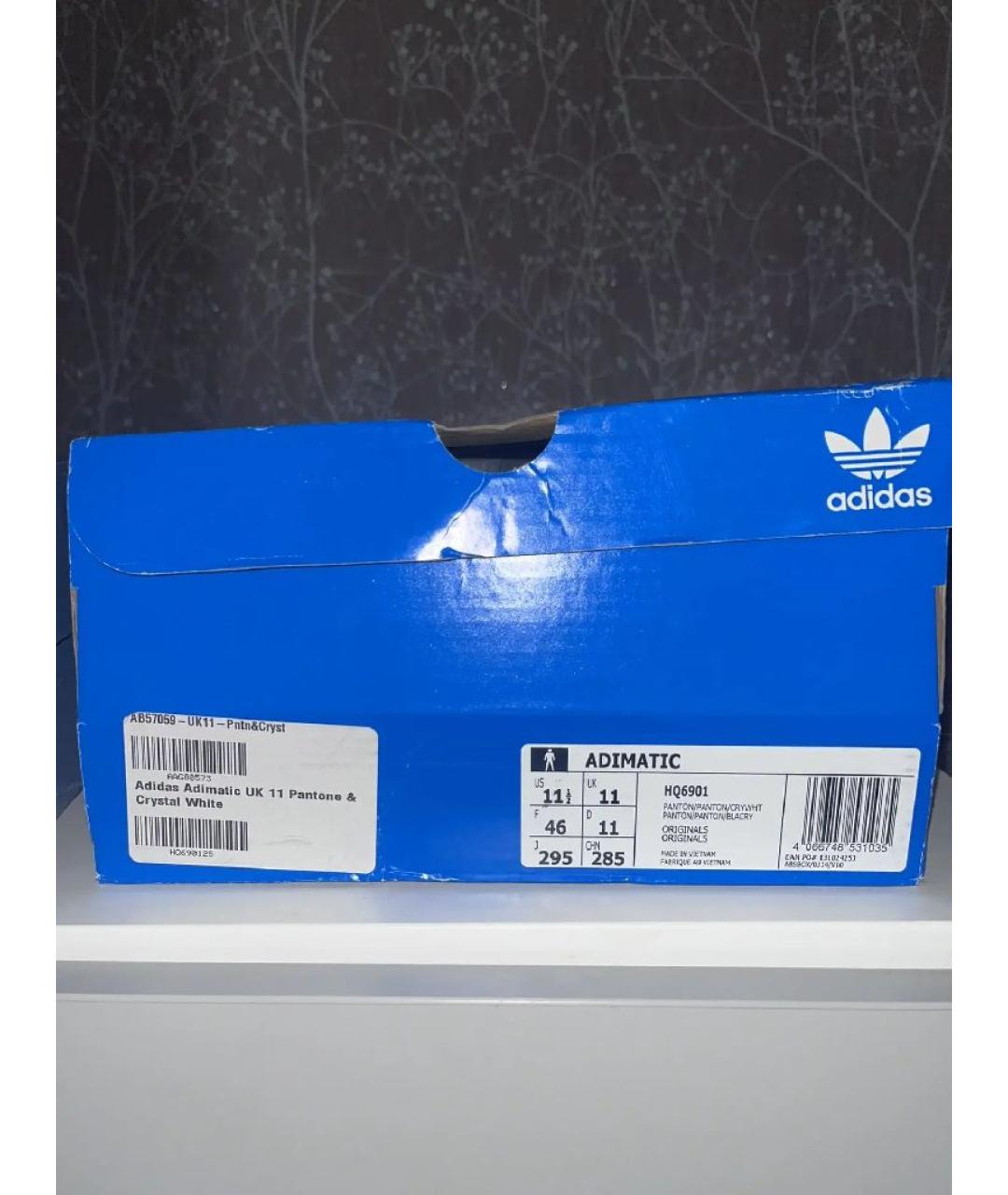 ADIDAS Голубые замшевые низкие кроссовки / кеды, фото 5