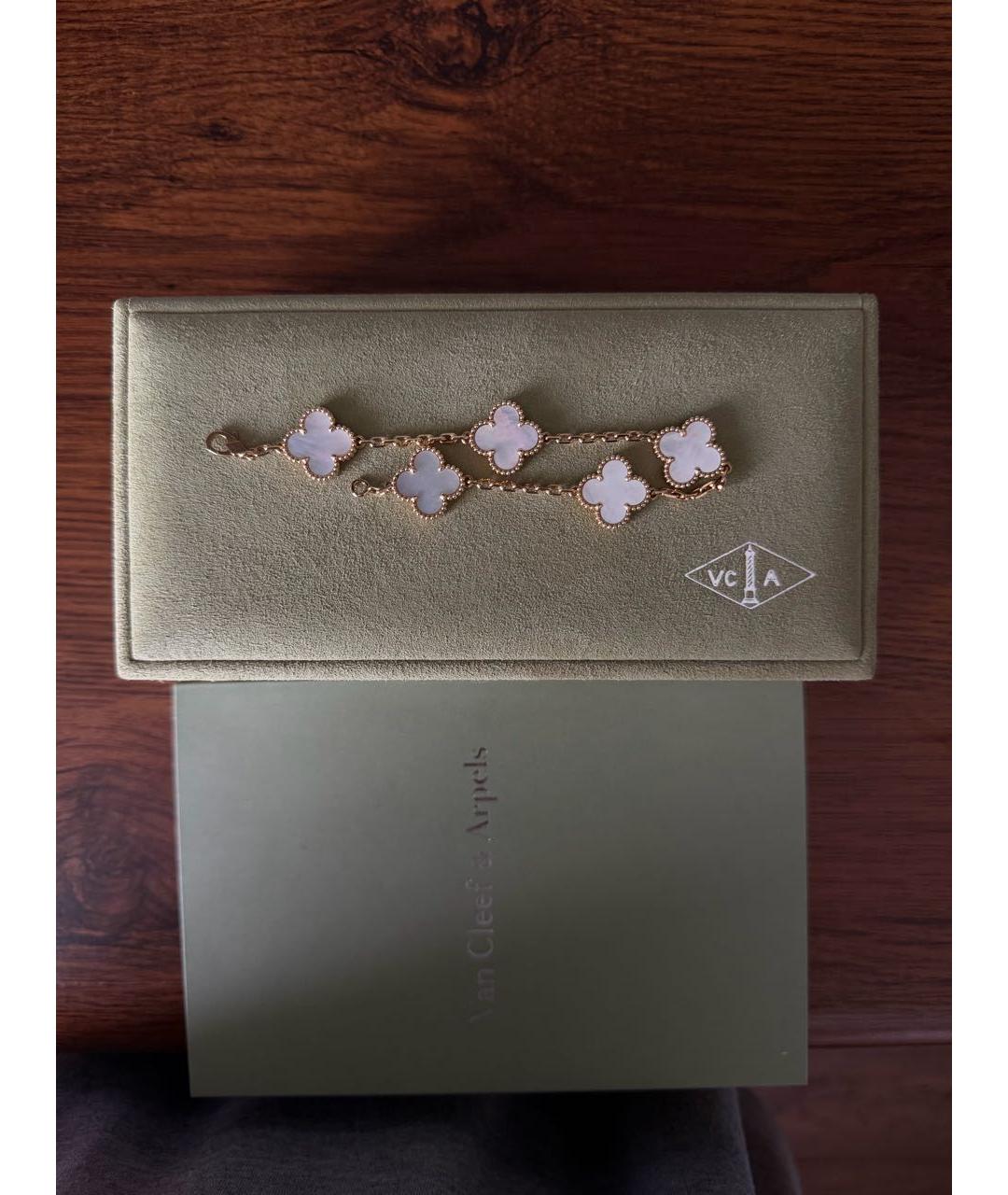 VAN CLEEF & ARPELS Белый браслет из желтого золота, фото 3