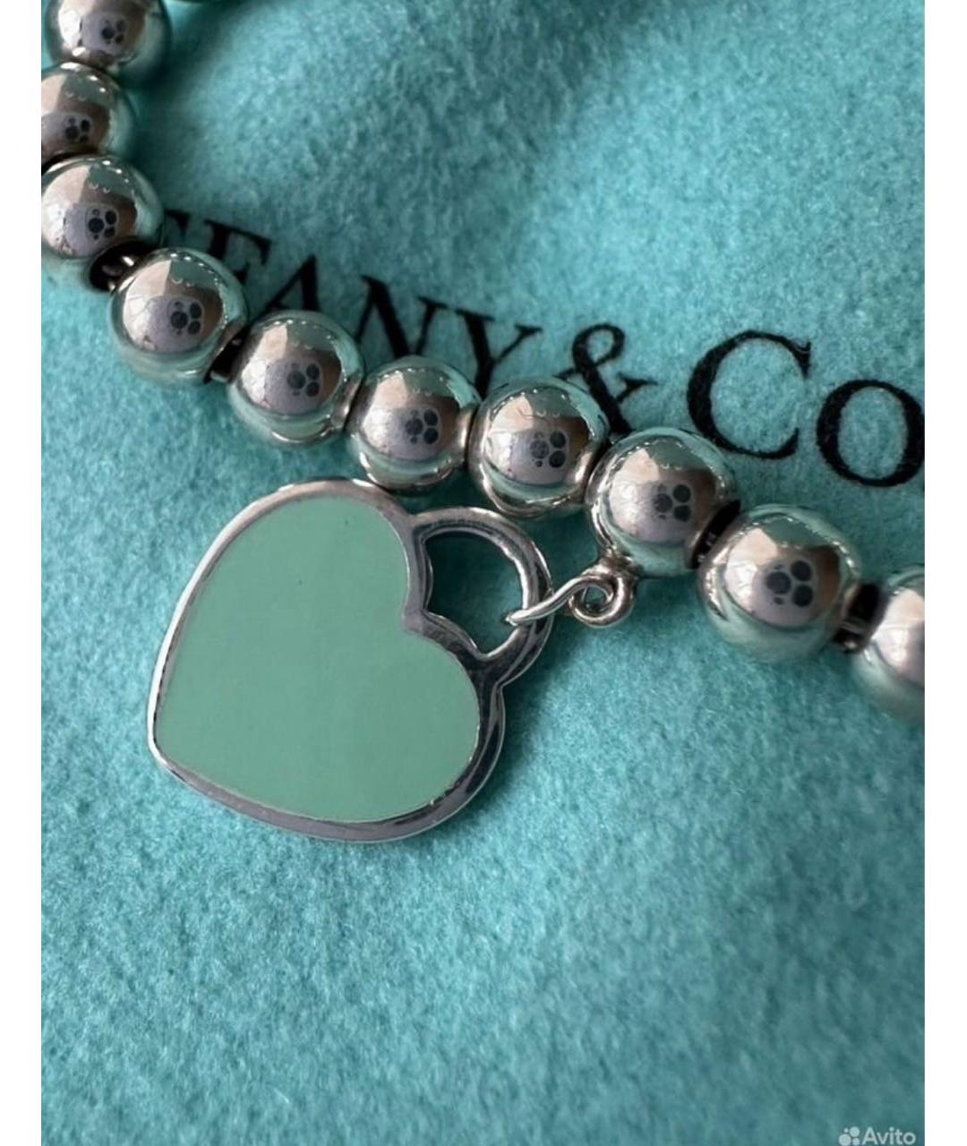 TIFFANY&CO Бирюзовый серебряный браслет, фото 3