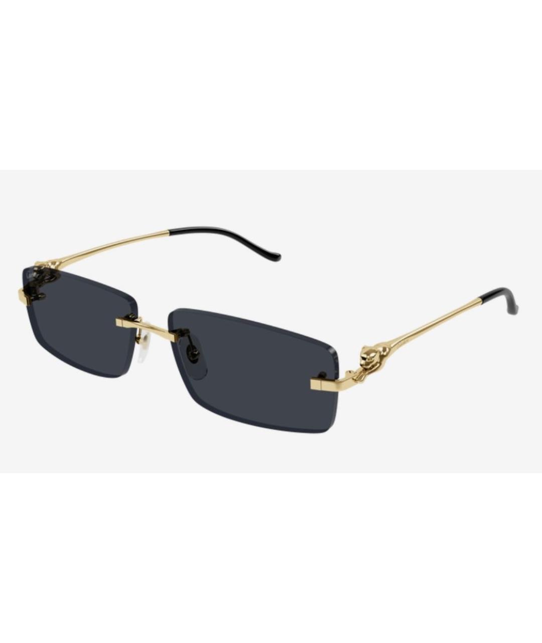 CARTIER Золотые металлические солнцезащитные очки, фото 2