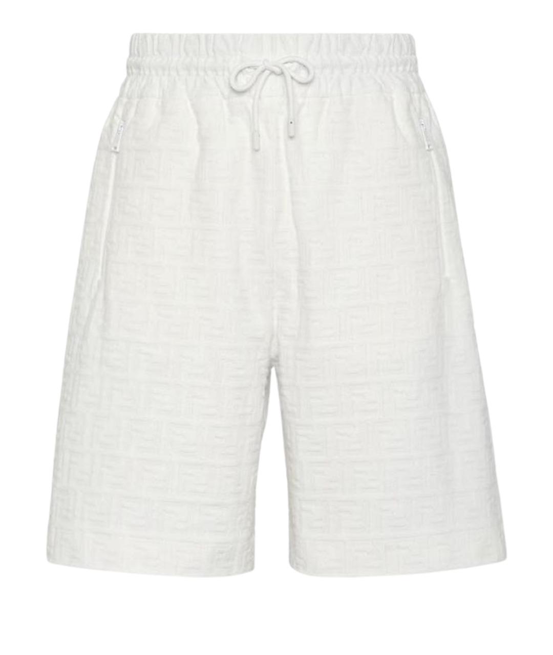 FENDI Белые хлопковые шорты, фото 1