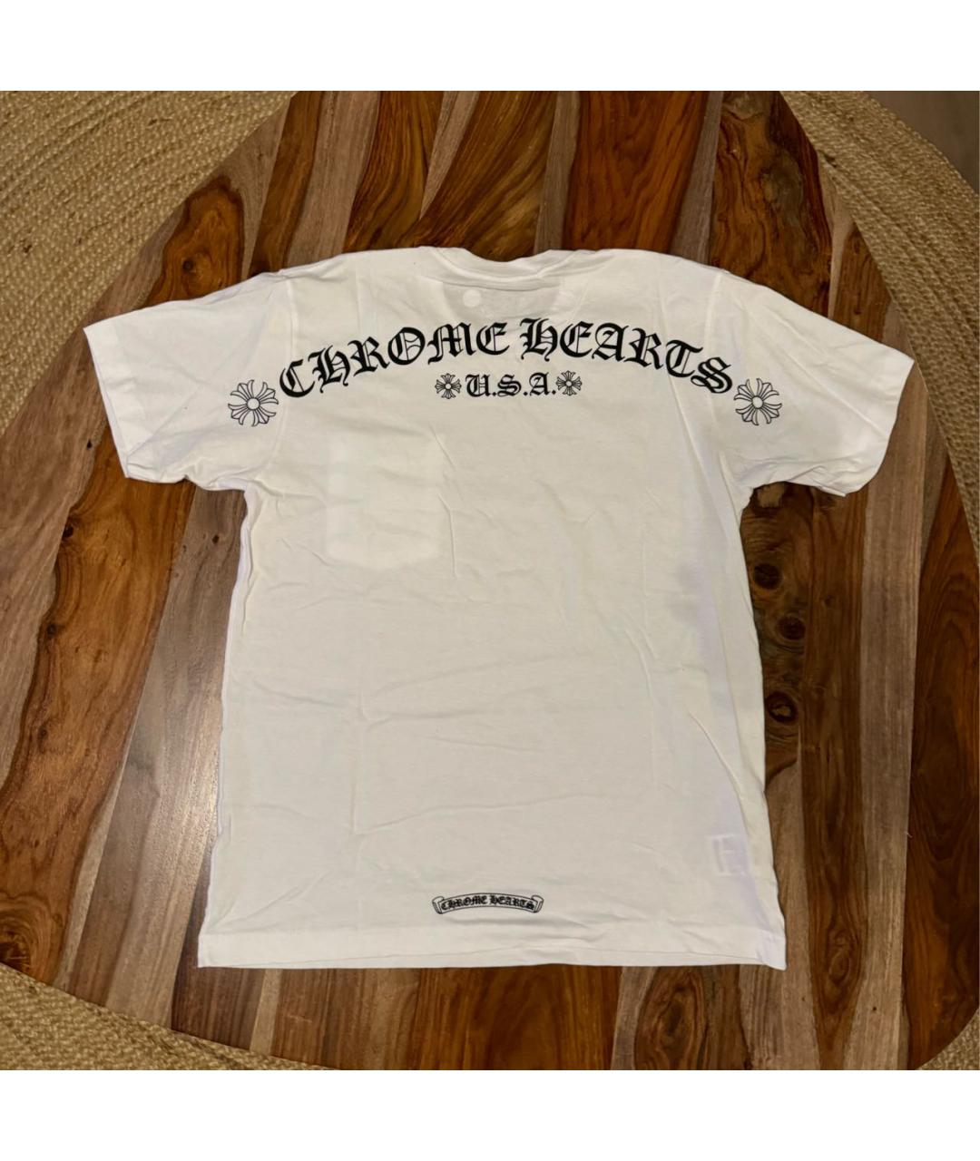 CHROME HEARTS Белая хлопковая футболка, фото 2