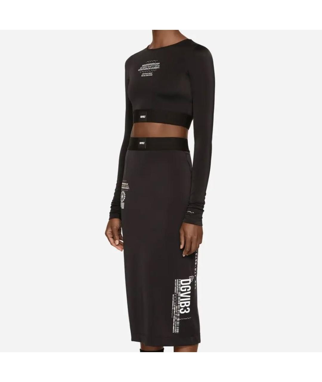 DOLCE&GABBANA Черный полиамидовый костюм с юбками, фото 2