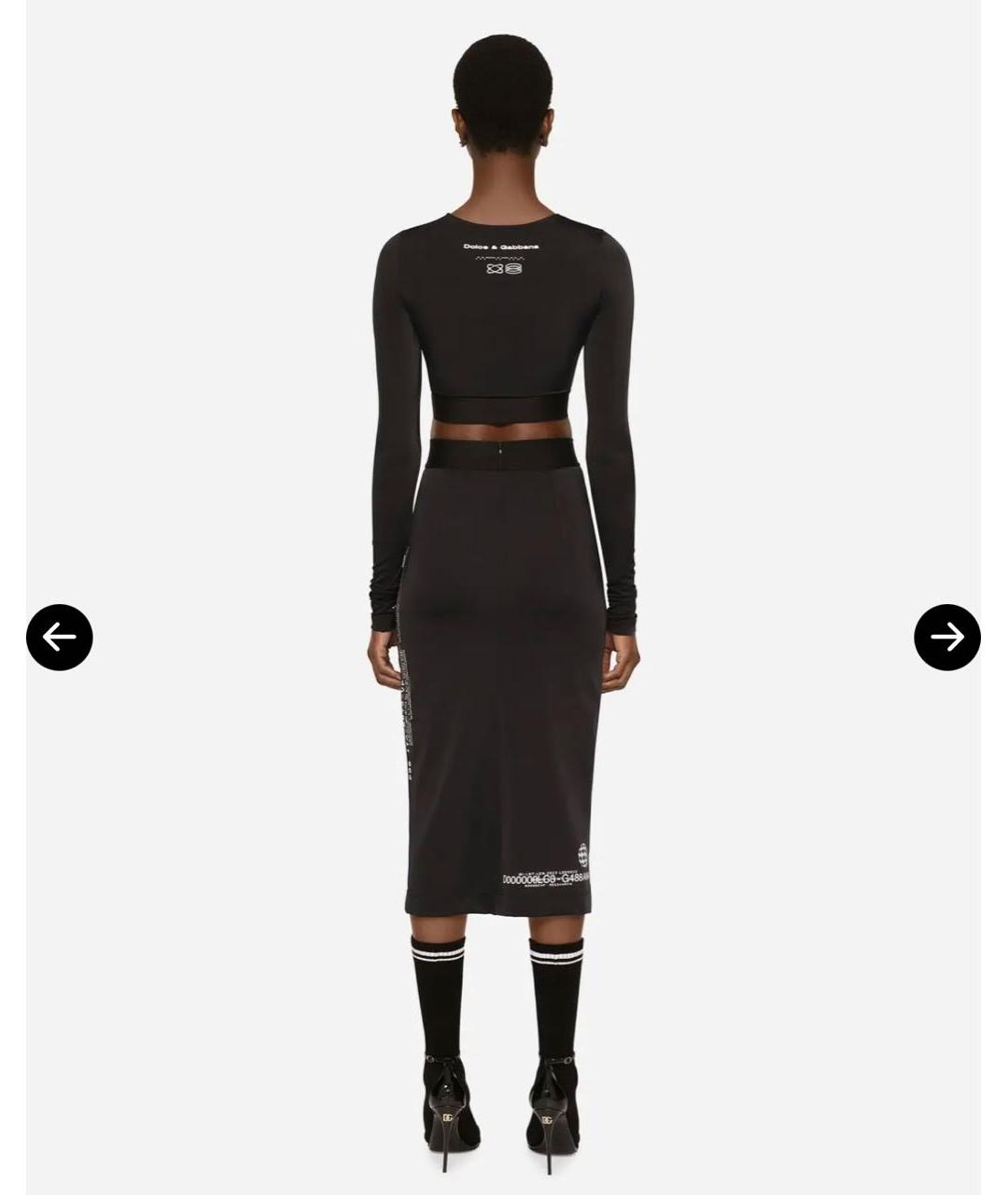 DOLCE&GABBANA Черный полиамидовый костюм с юбками, фото 4