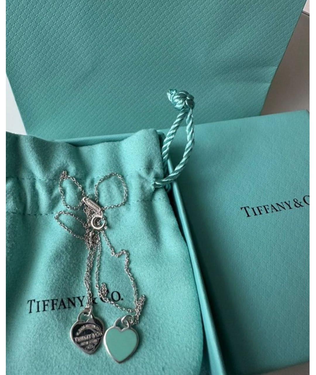 TIFFANY&CO Бирюзовое серебряное колье, фото 2