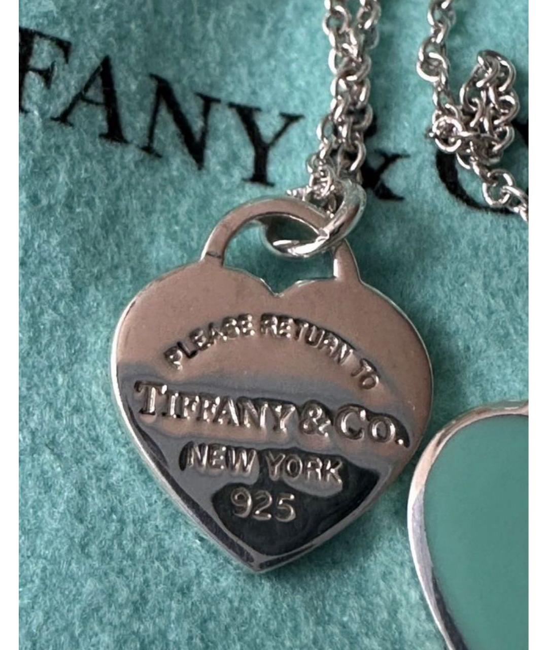 TIFFANY&CO Бирюзовое серебряное колье, фото 3