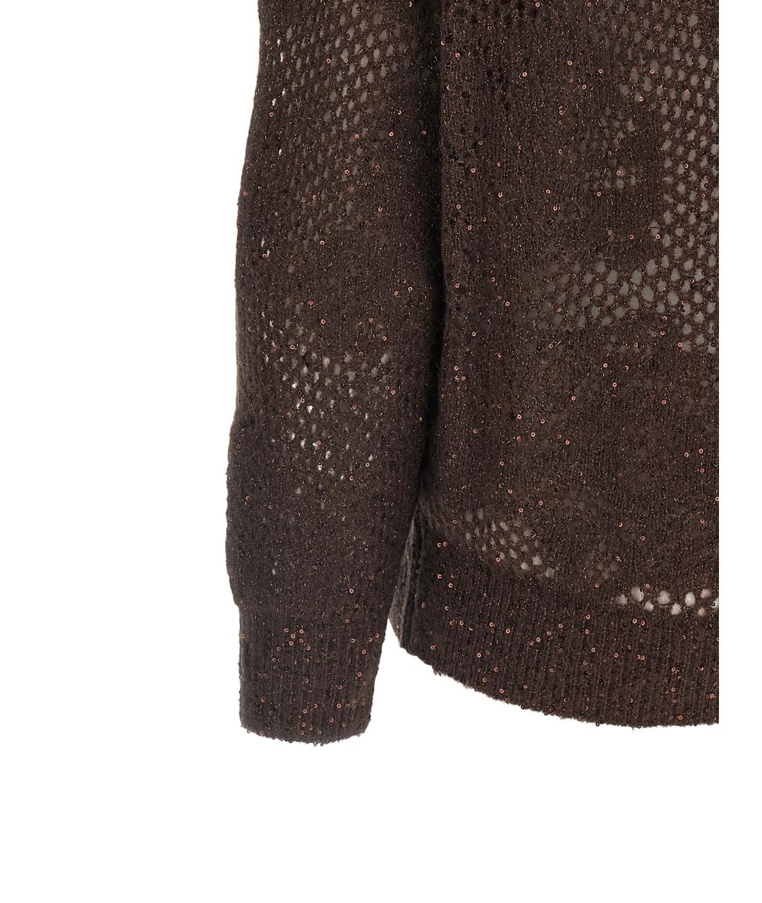 BRUNELLO CUCINELLI Коричневый шерстяной джемпер / свитер, фото 4