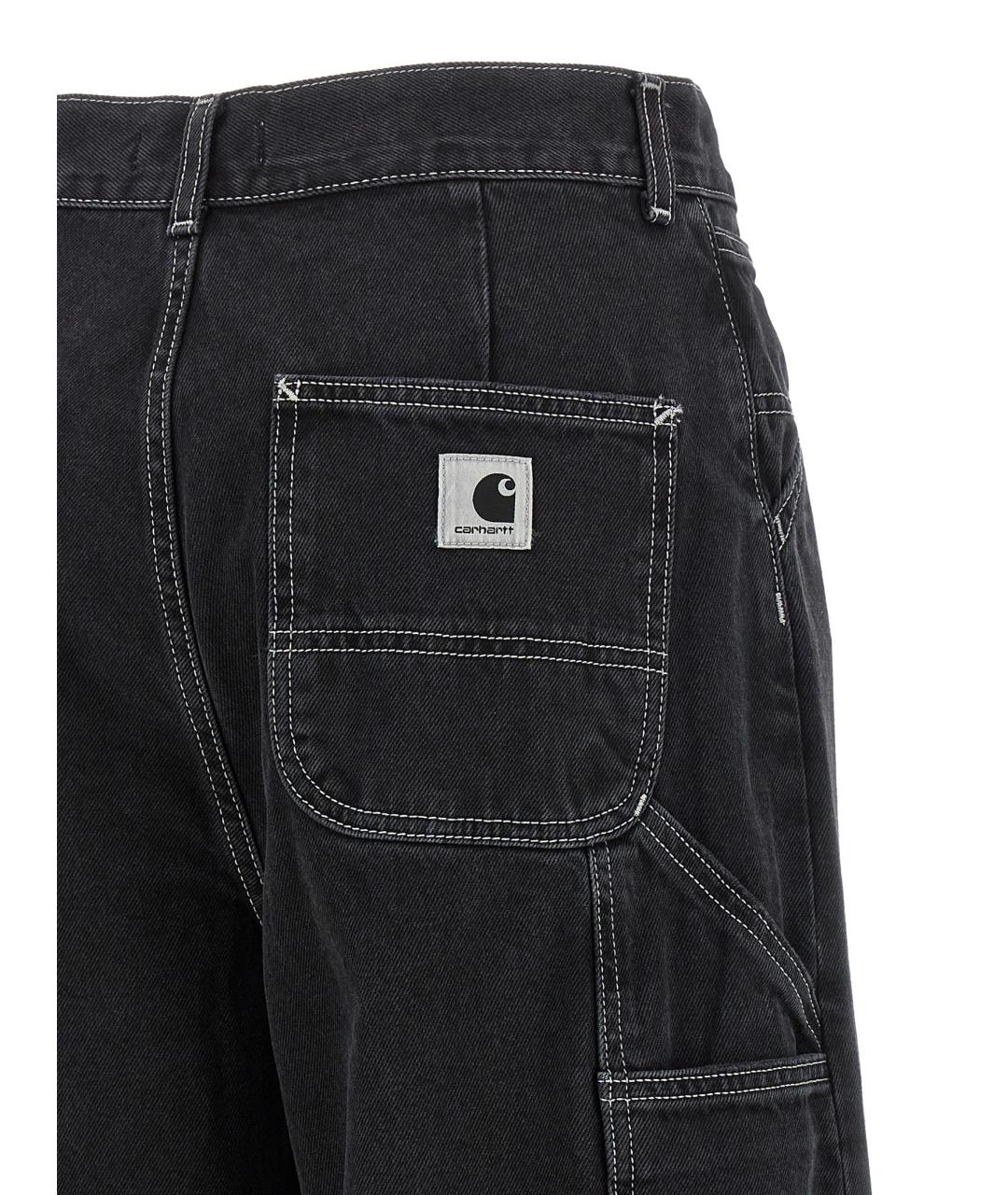 CARHARTT WIP Черные хлопковые прямые джинсы, фото 4