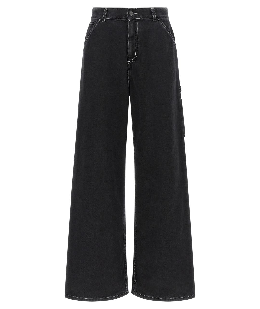CARHARTT WIP Черные хлопковые прямые джинсы, фото 1