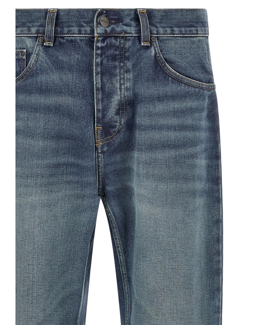 CARHARTT WIP Синие хлопковые прямые джинсы, фото 3