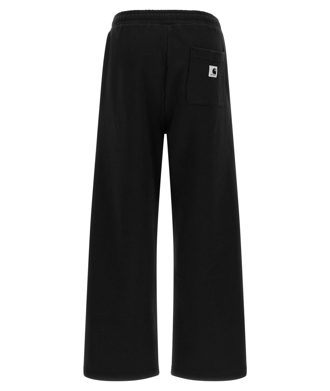 CARHARTT WIP Черные хлопковые прямые брюки, фото 2
