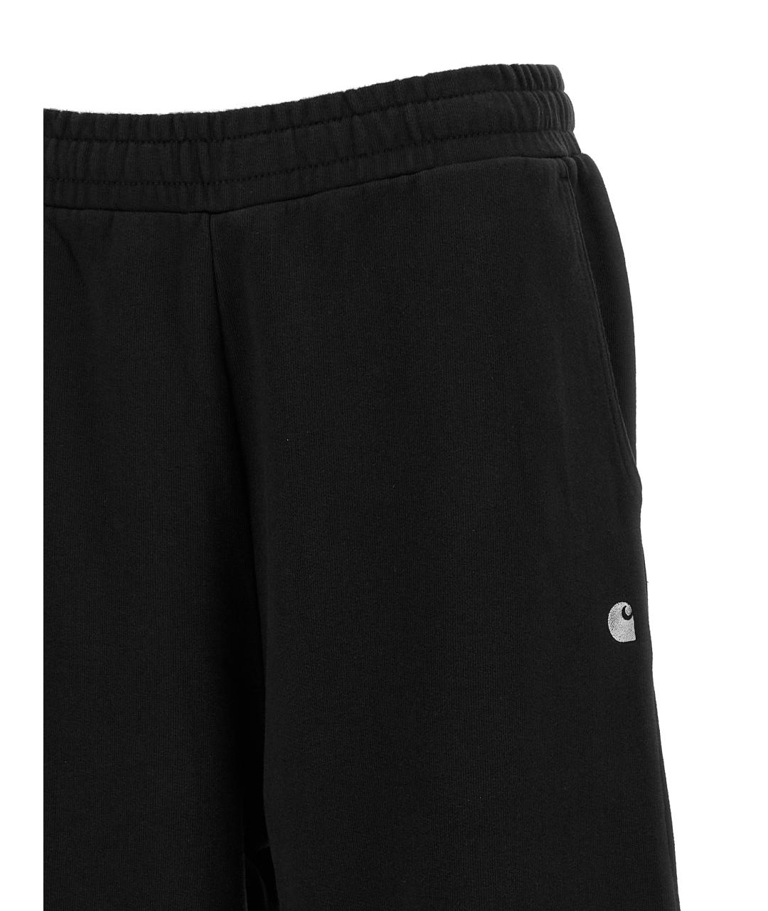 CARHARTT WIP Черные хлопковые прямые брюки, фото 3