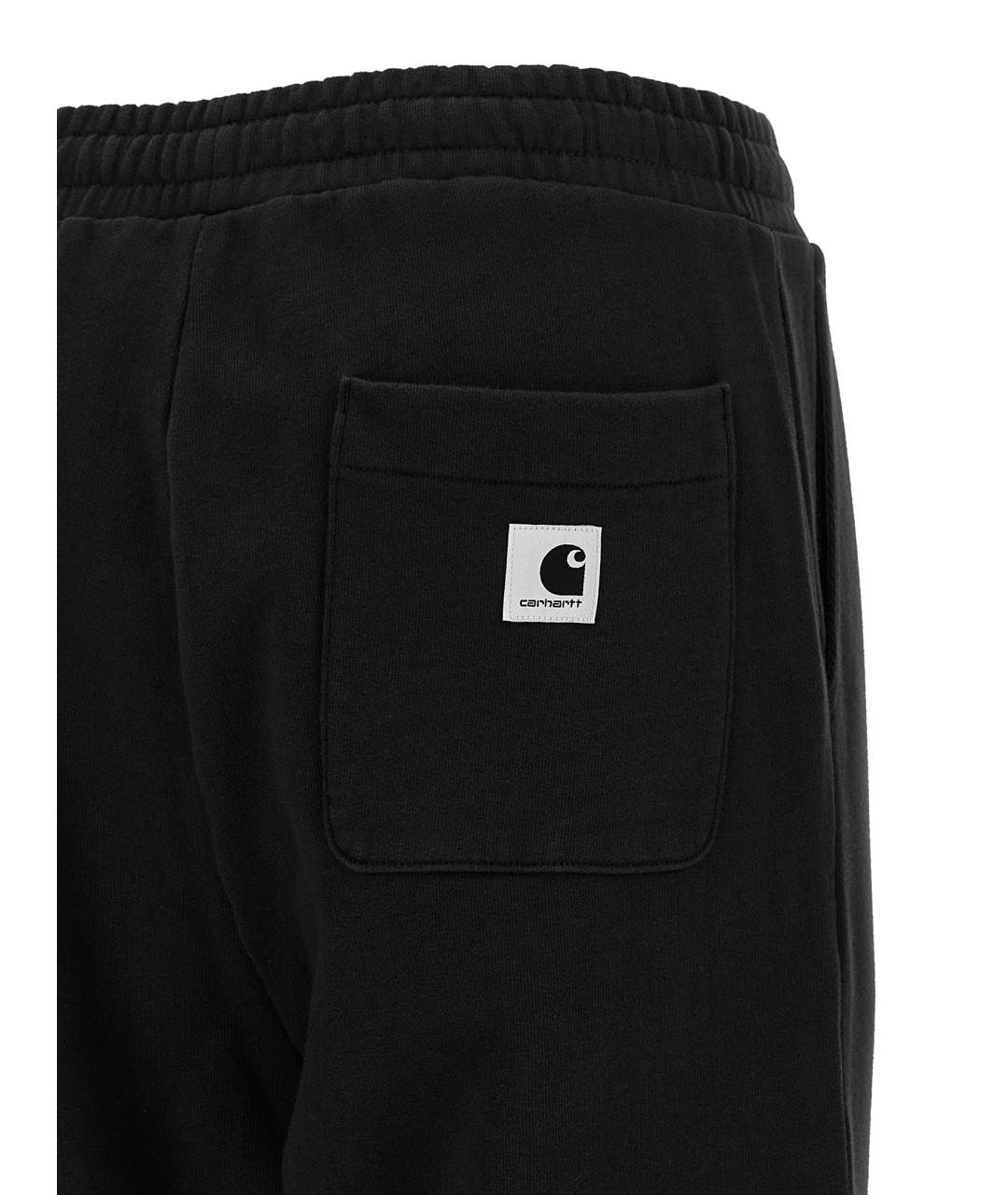 CARHARTT WIP Черные хлопковые прямые брюки, фото 4