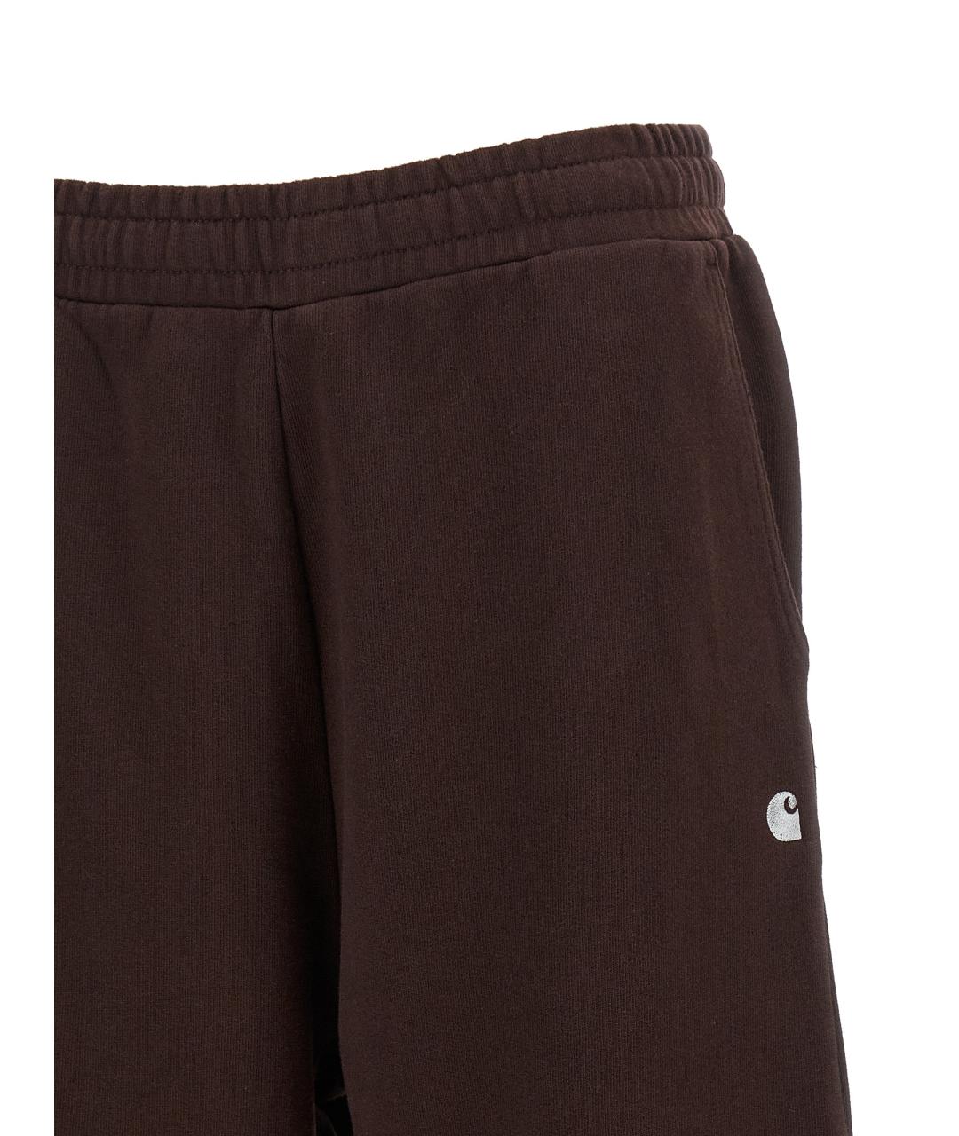 CARHARTT WIP Коричневые хлопковые прямые брюки, фото 3