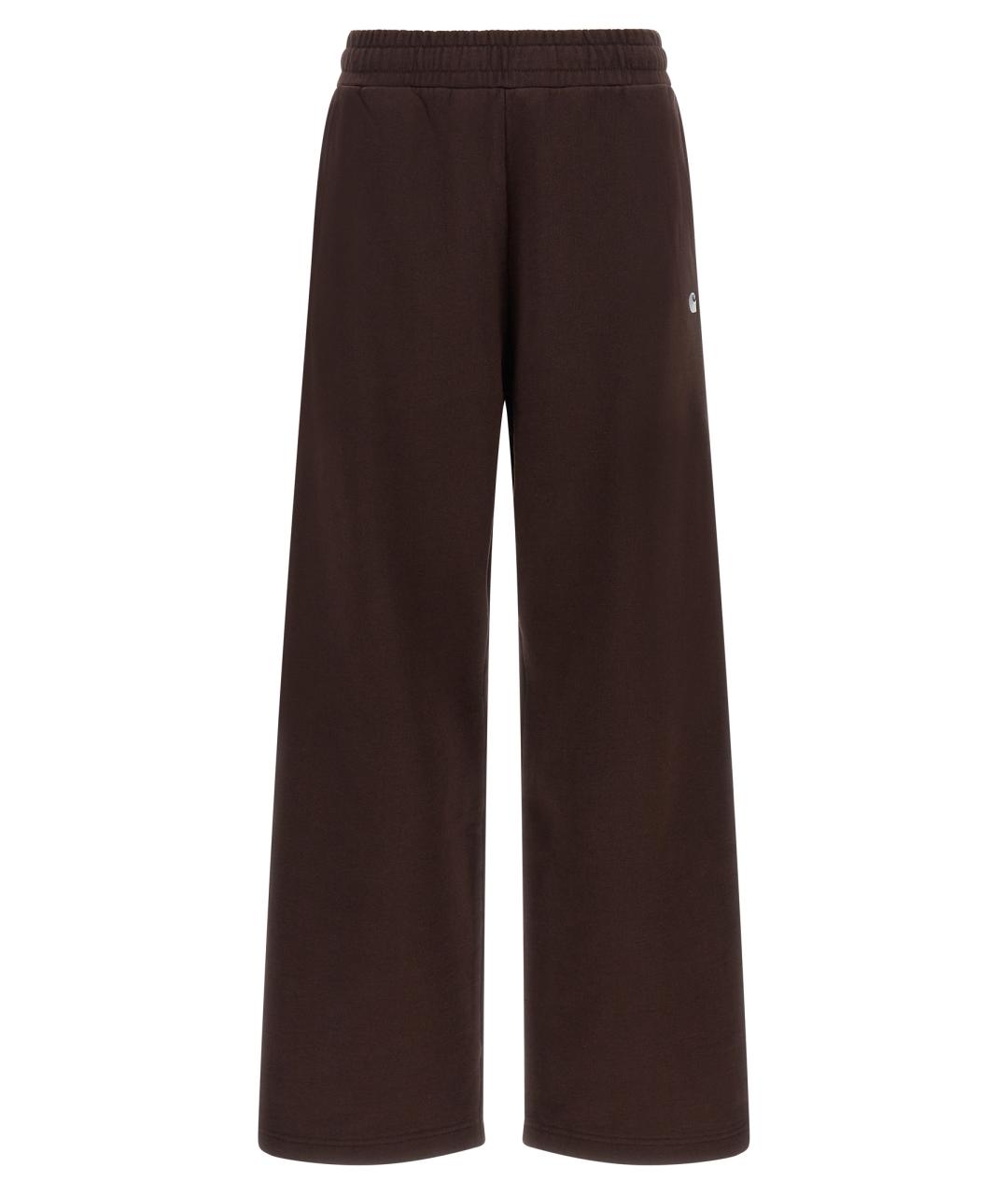 CARHARTT WIP Коричневые хлопковые прямые брюки, фото 1