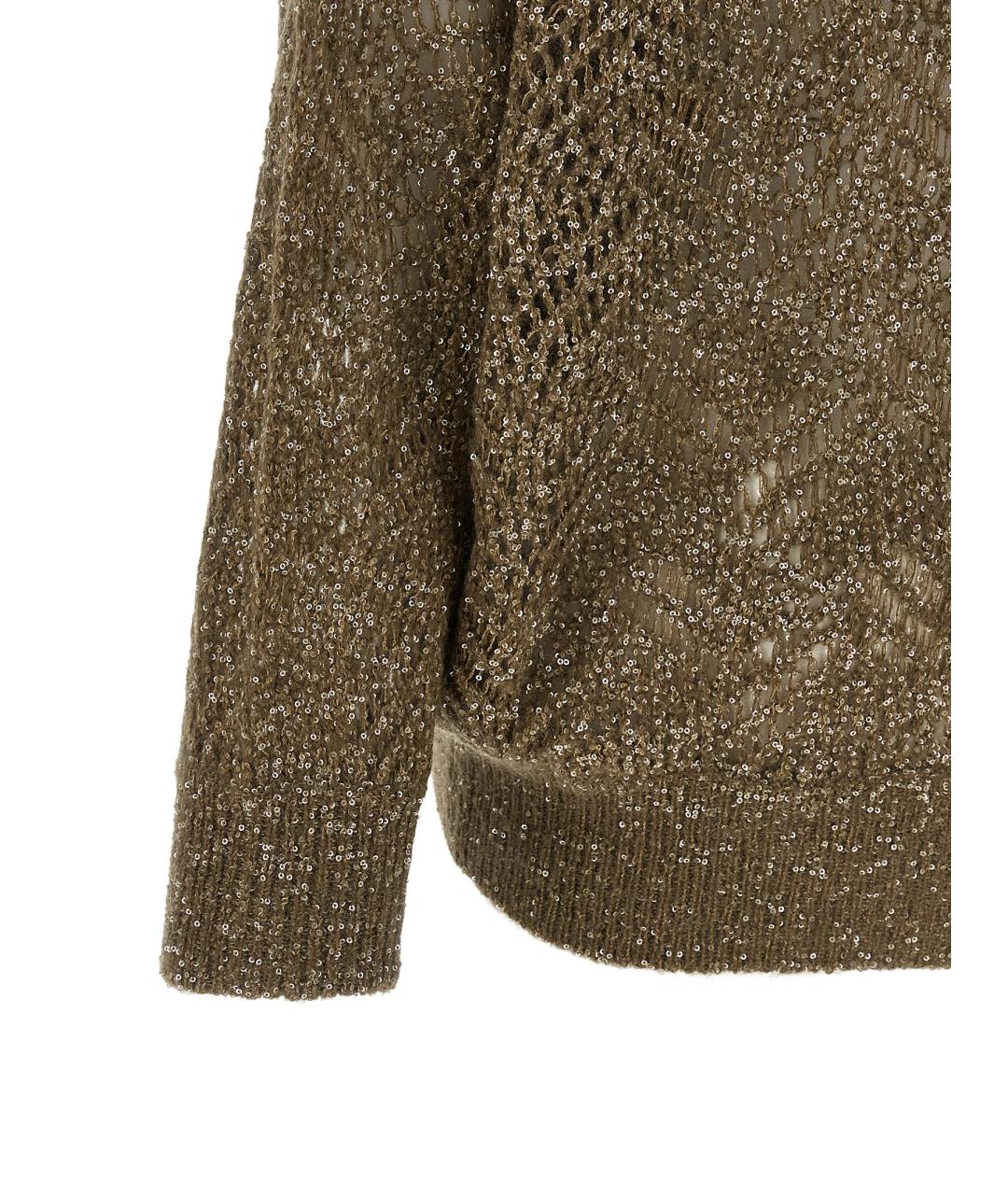 BRUNELLO CUCINELLI Коричневый полиамидовый кардиган, фото 4