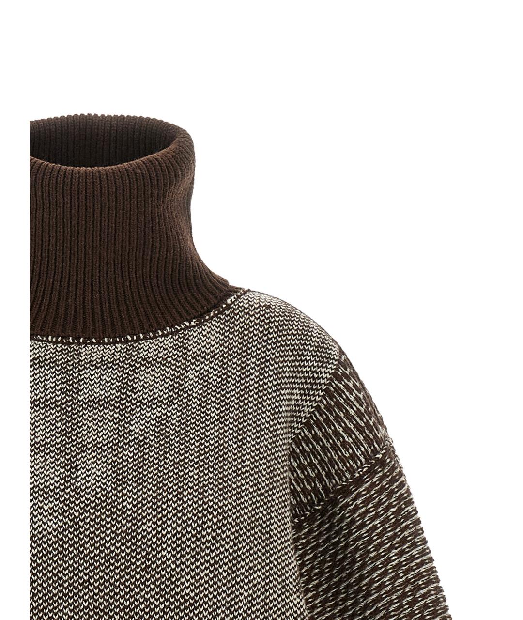 MM6 MAISON MARGIELA Коричневое шерстяное платье, фото 4