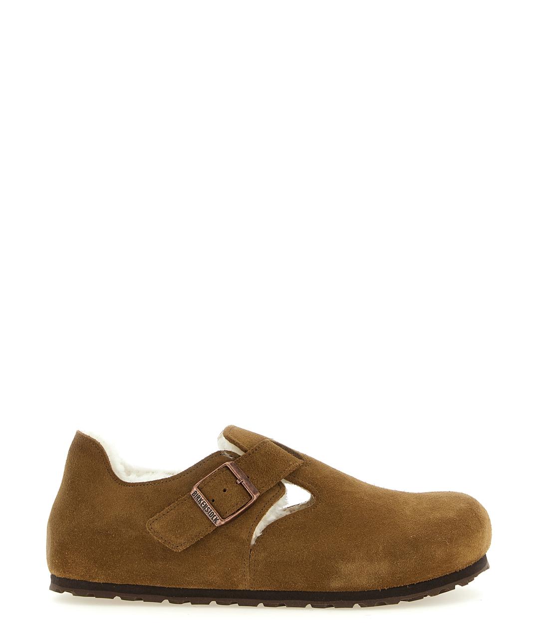 BIRKENSTOCK Коричневые замшевые сандалии, фото 1