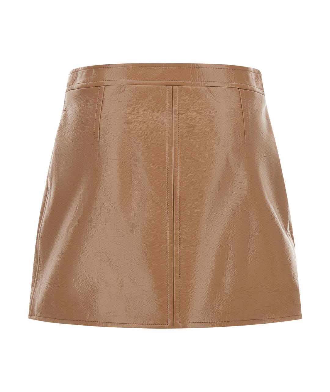 COURREGES Бежевая хлопковая юбка мини, фото 2