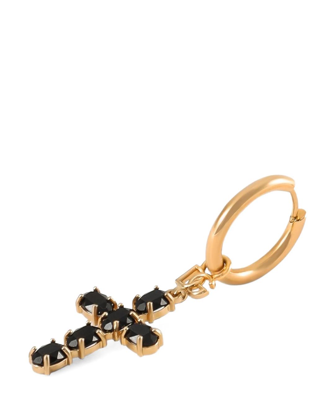 DOLCE&GABBANA Черные металлические серьги, фото 3