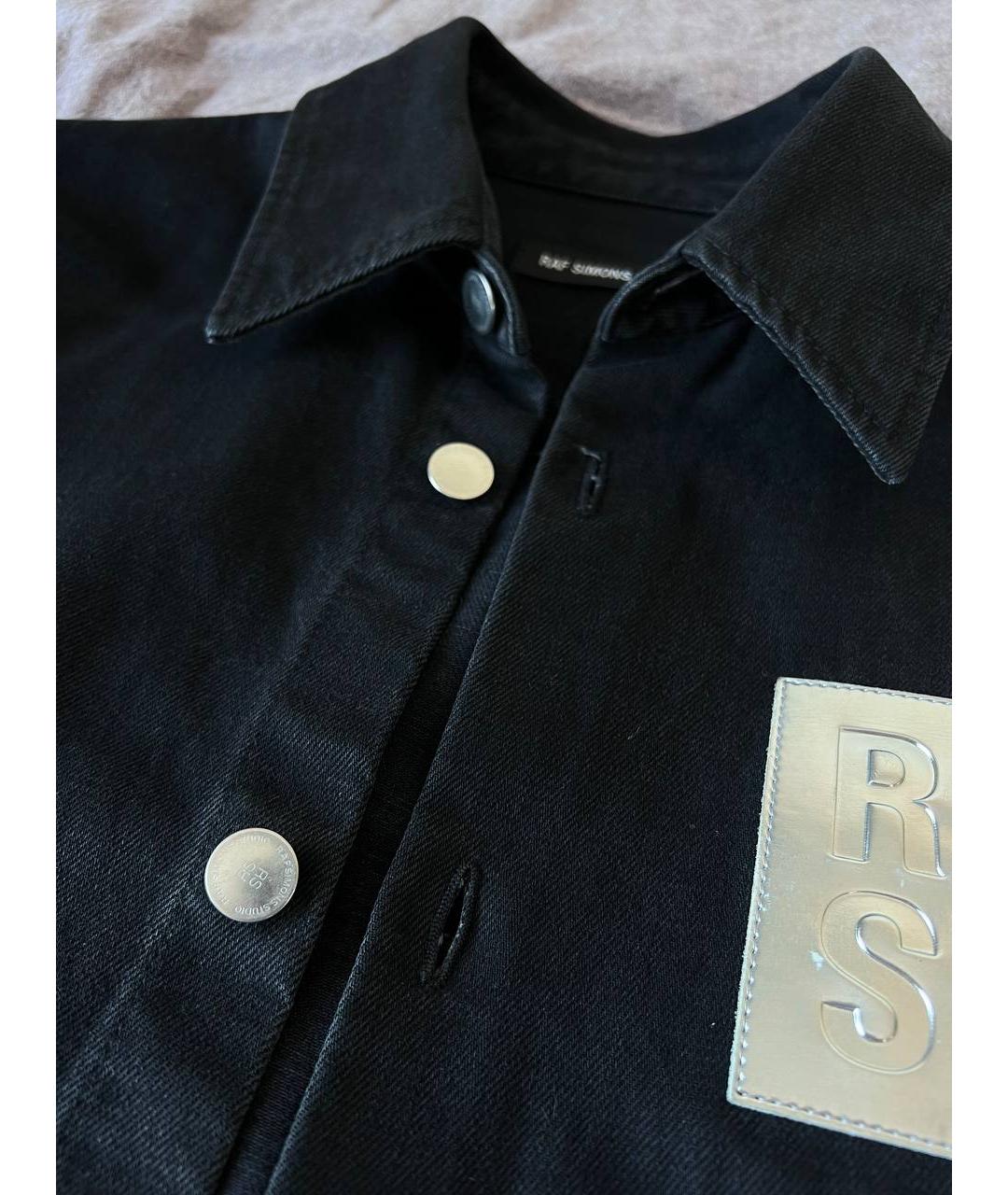 RAF SIMONS Черная хлопковая кэжуал рубашка, фото 4