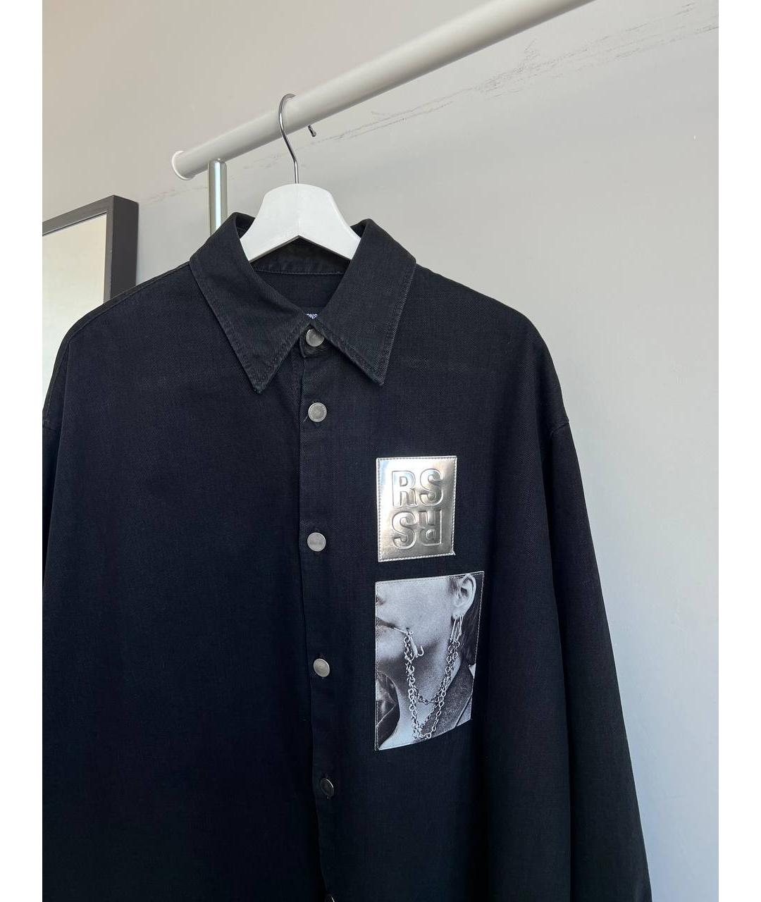 RAF SIMONS Черная хлопковая кэжуал рубашка, фото 3