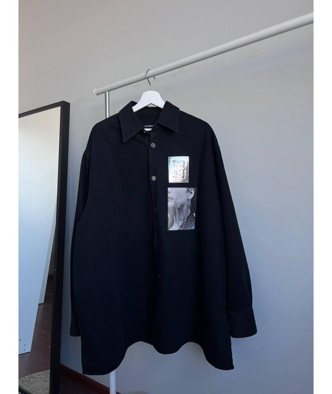 RAF SIMONS Черная хлопковая кэжуал рубашка, фото 7