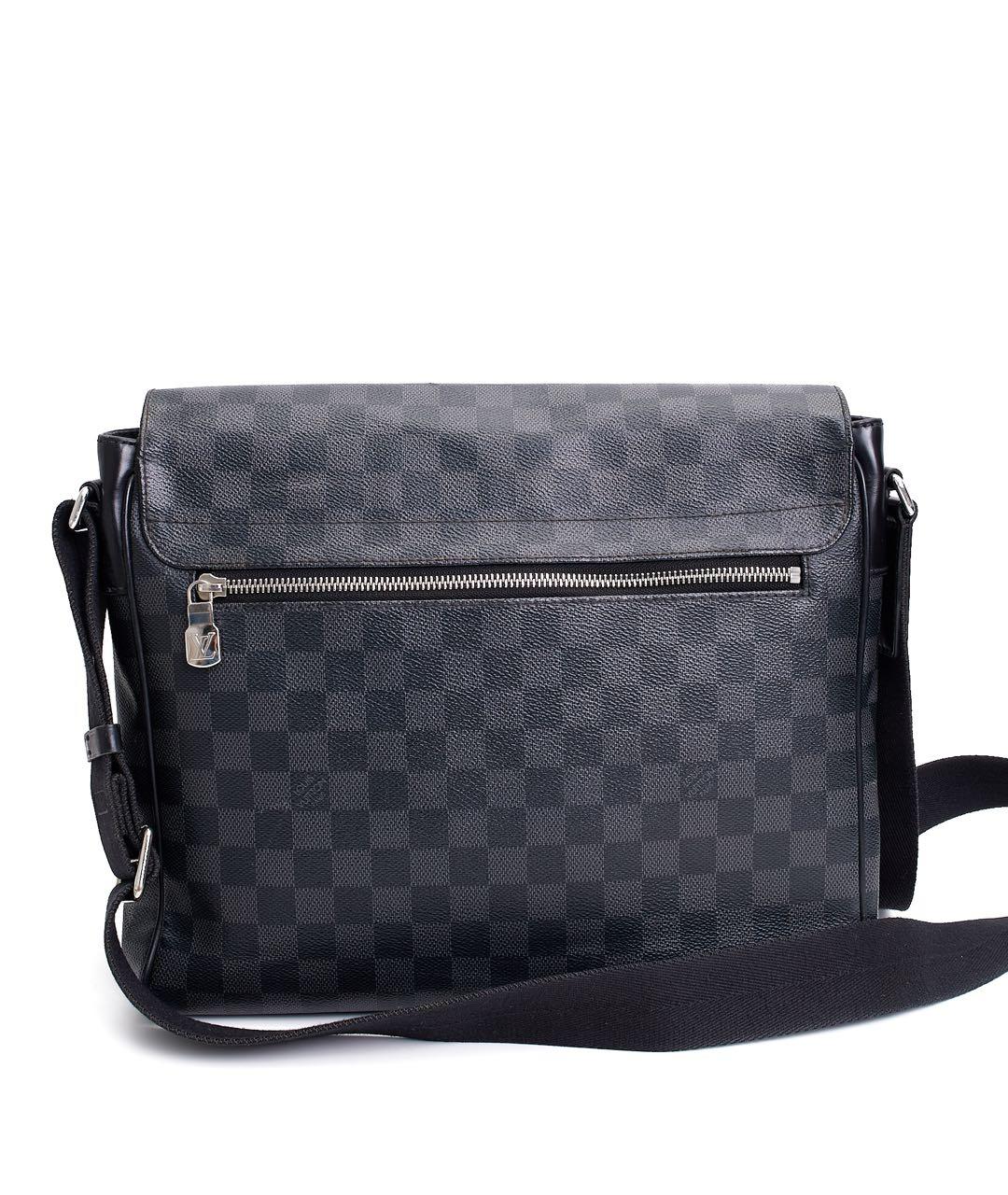 LOUIS VUITTON Антрацитовая канва сумка на плечо, фото 3
