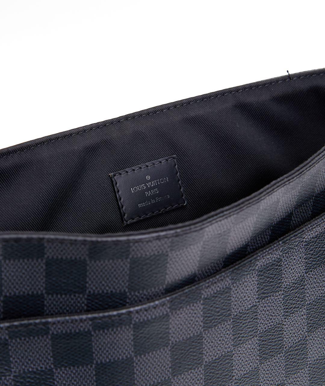 LOUIS VUITTON Антрацитовая канва сумка на плечо, фото 4