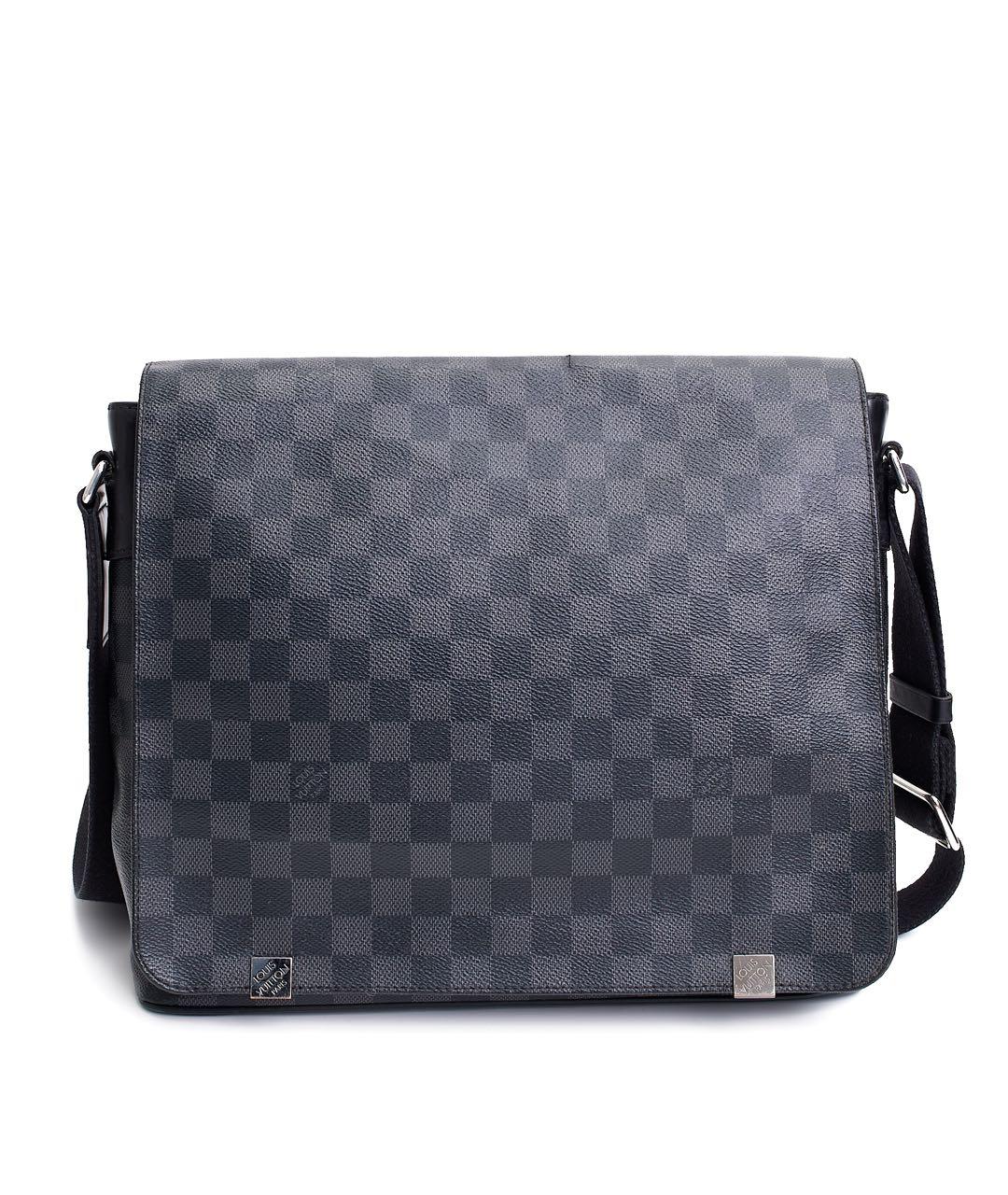 LOUIS VUITTON Антрацитовая канва сумка на плечо, фото 5