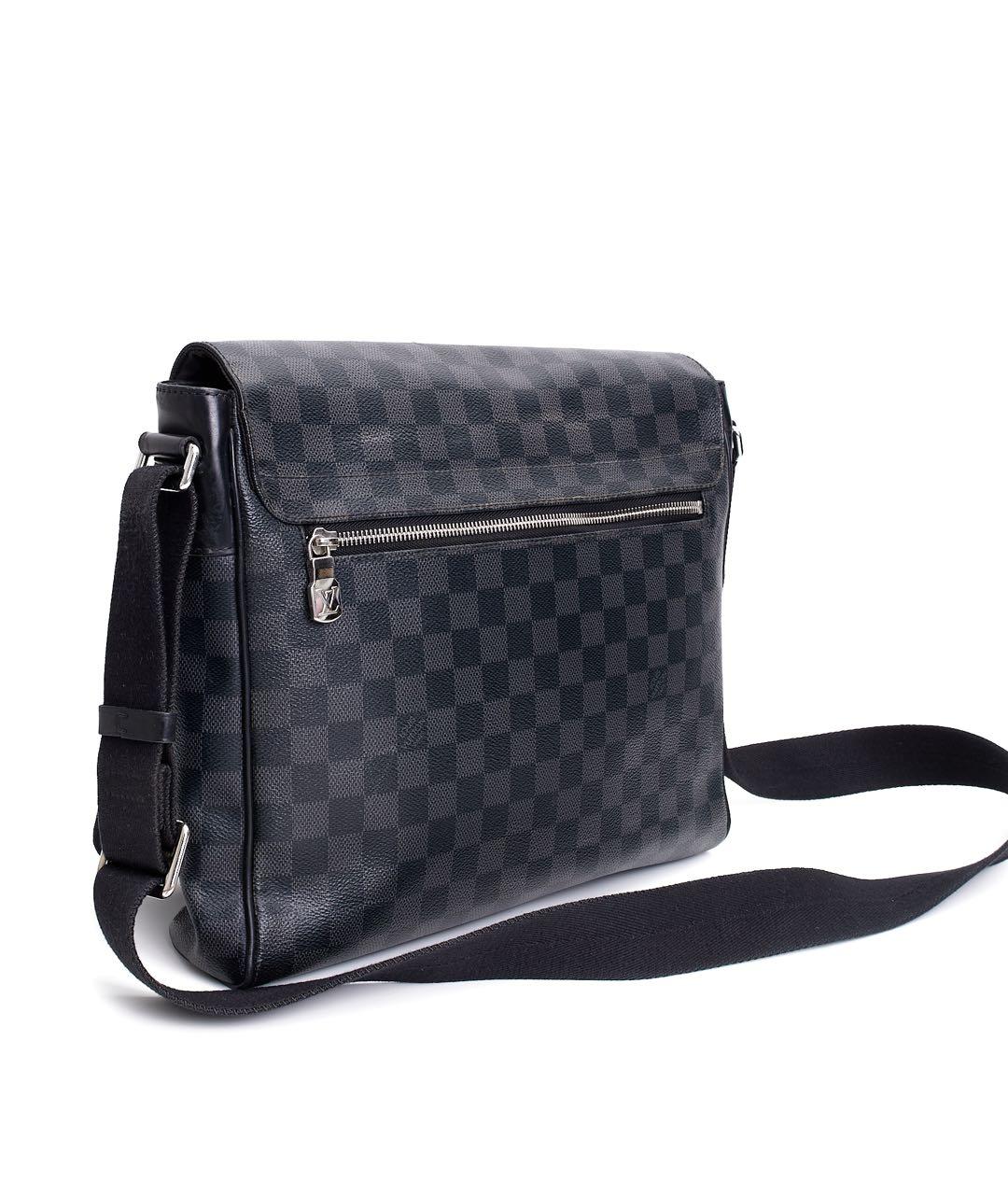 LOUIS VUITTON Антрацитовая канва сумка на плечо, фото 2