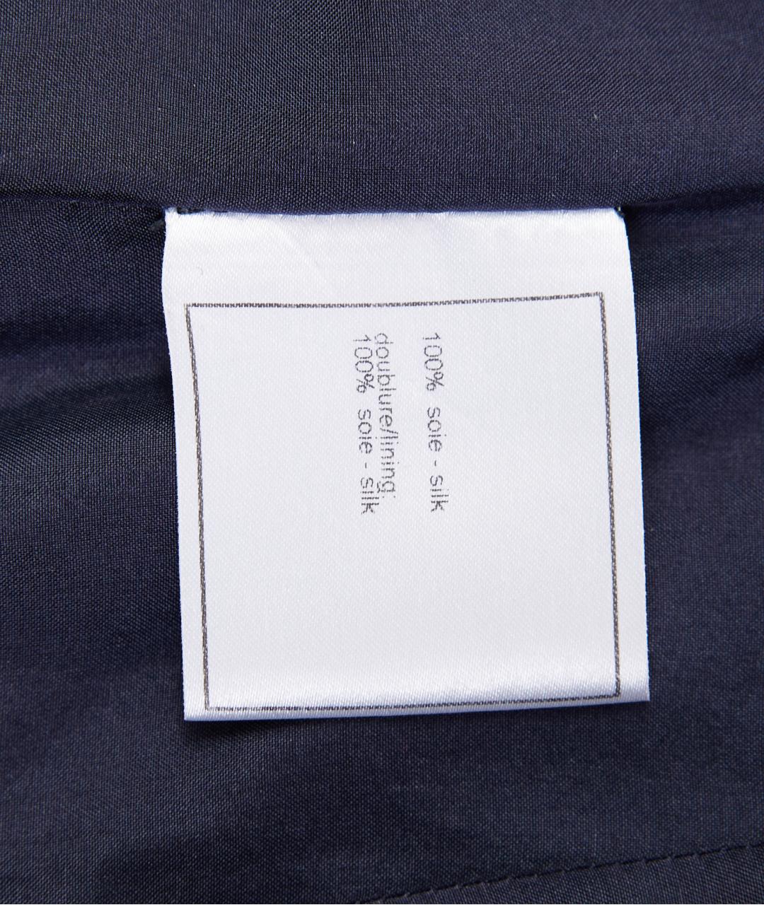 CHANEL Синяя шелковая юбка мини, фото 4