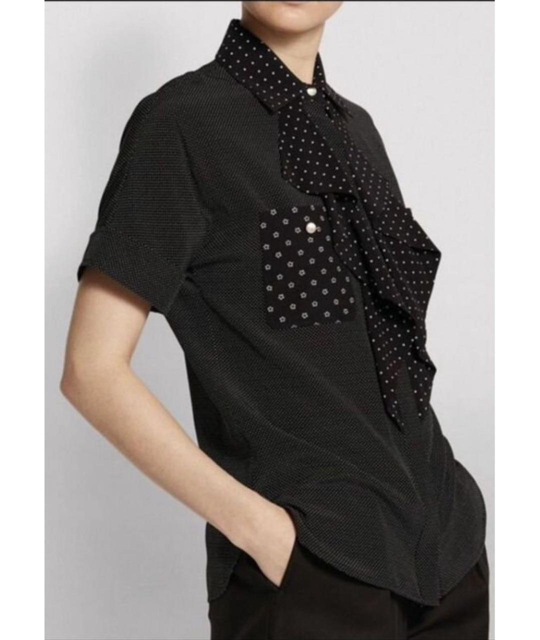 MAX MARA Черная шелковая блузы, фото 4