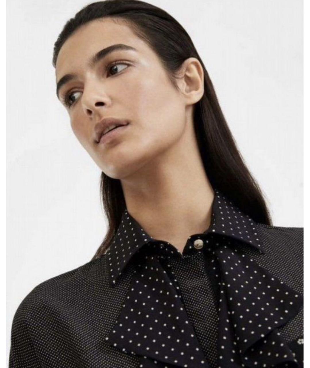 MAX MARA Черная шелковая блузы, фото 2