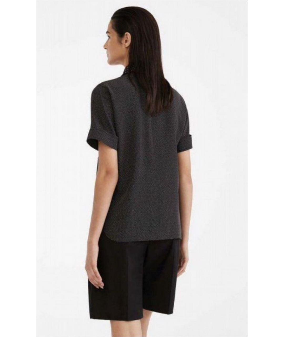 MAX MARA Черная шелковая блузы, фото 5