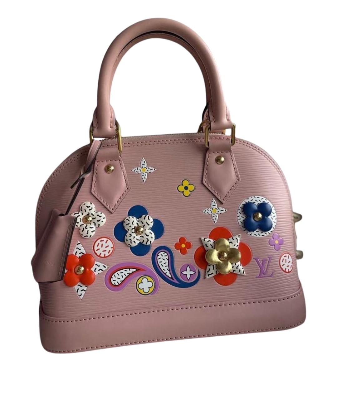 LOUIS VUITTON Розовая кожаная сумка с короткими ручками, фото 1
