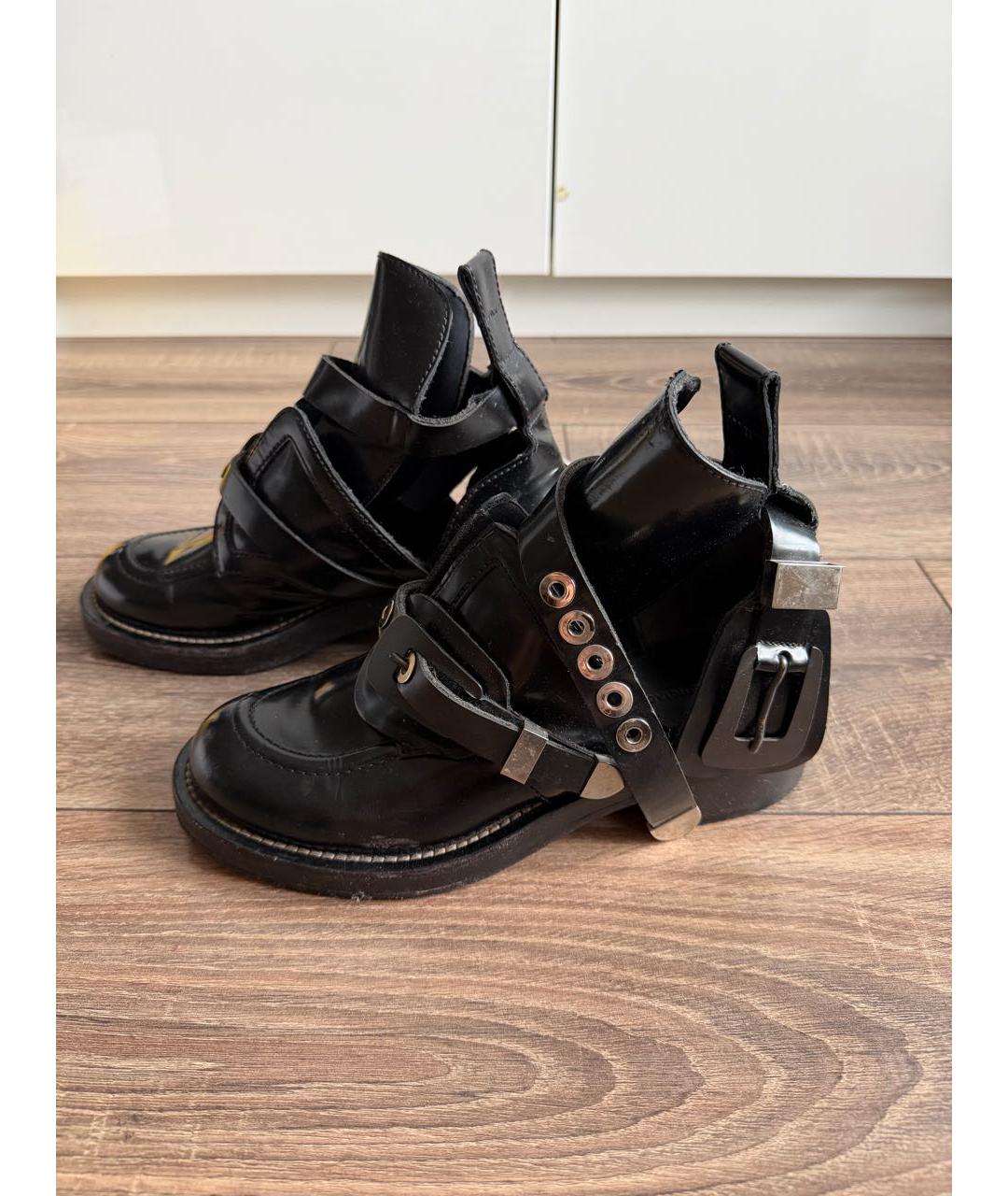 BALENCIAGA Черные кожаные ботинки, фото 6