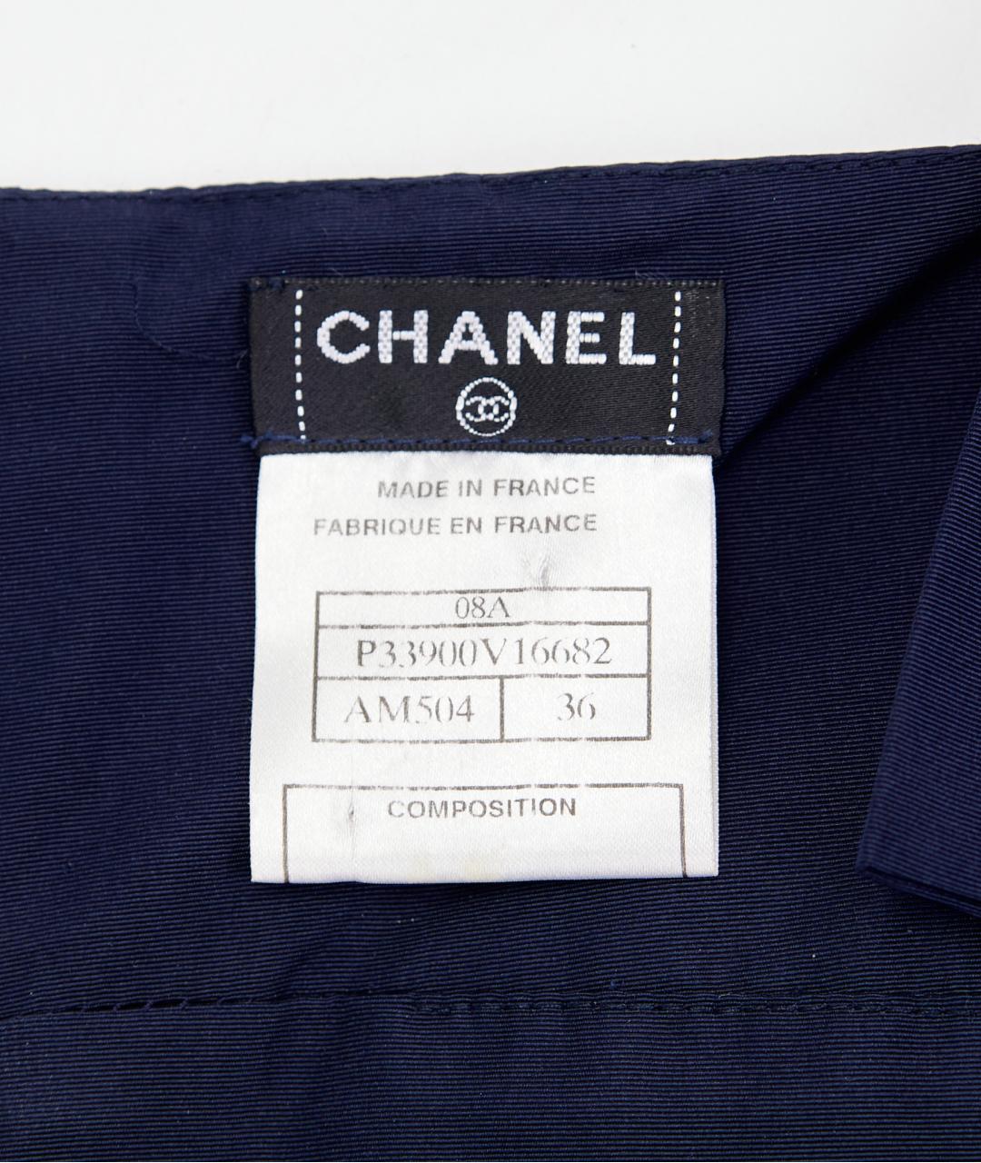 CHANEL Синее шелковое коктейльное платье, фото 3