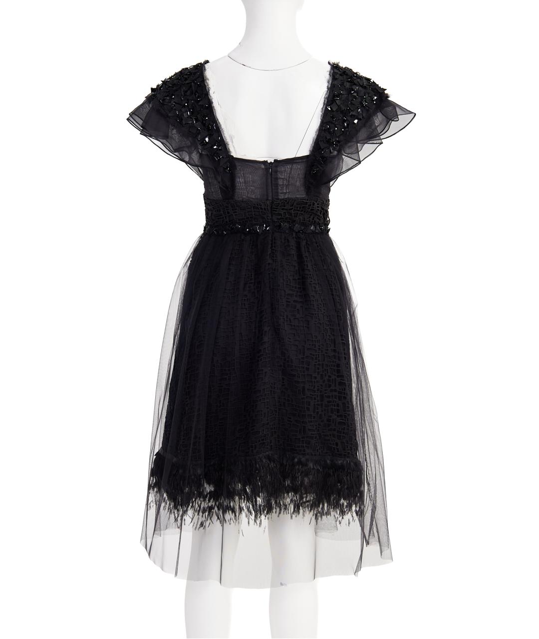 CHANEL Черное хлопковое коктейльное платье, фото 2
